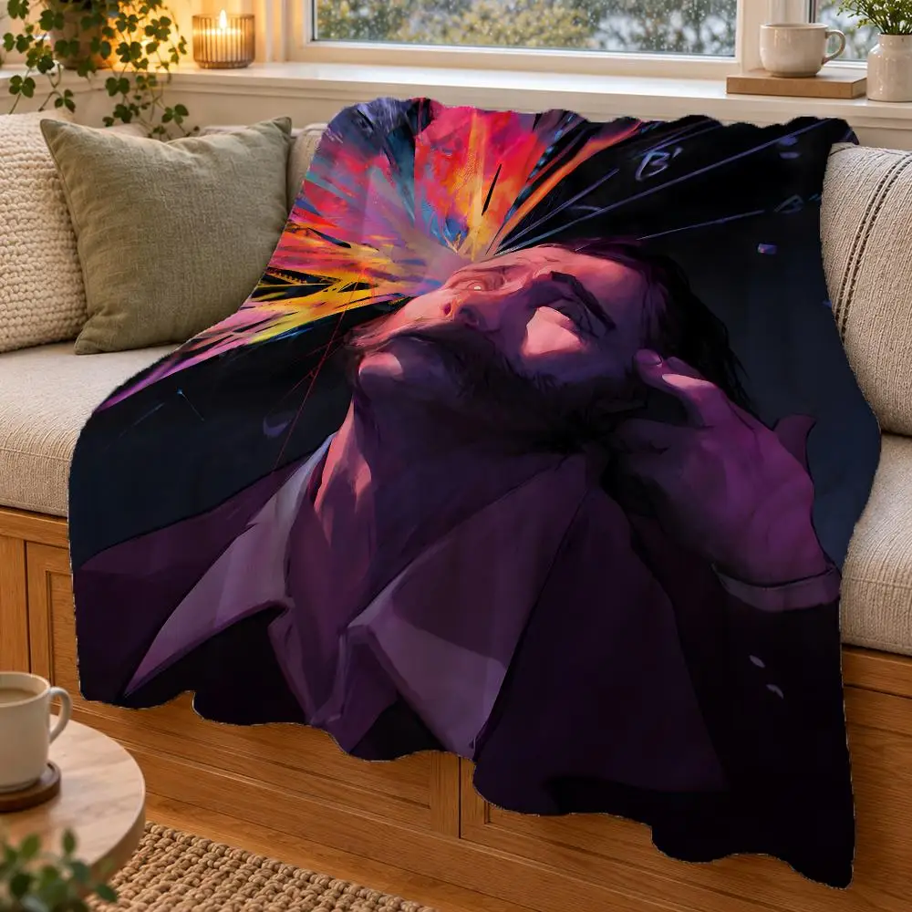 Popular Games Disco Elysium Throw Double Sided Flannel Throw Blanket Soft Warm Washable Home Decor