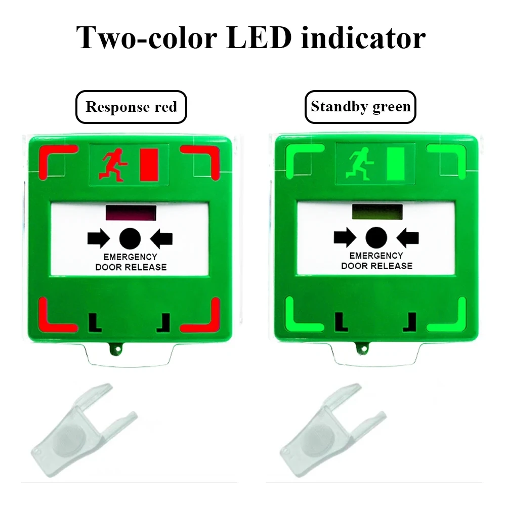 Resettable Fire Emergency Glass Emergency Release Exit Fire Alarm switch Door Release Urgent Button Release Switch With Cover