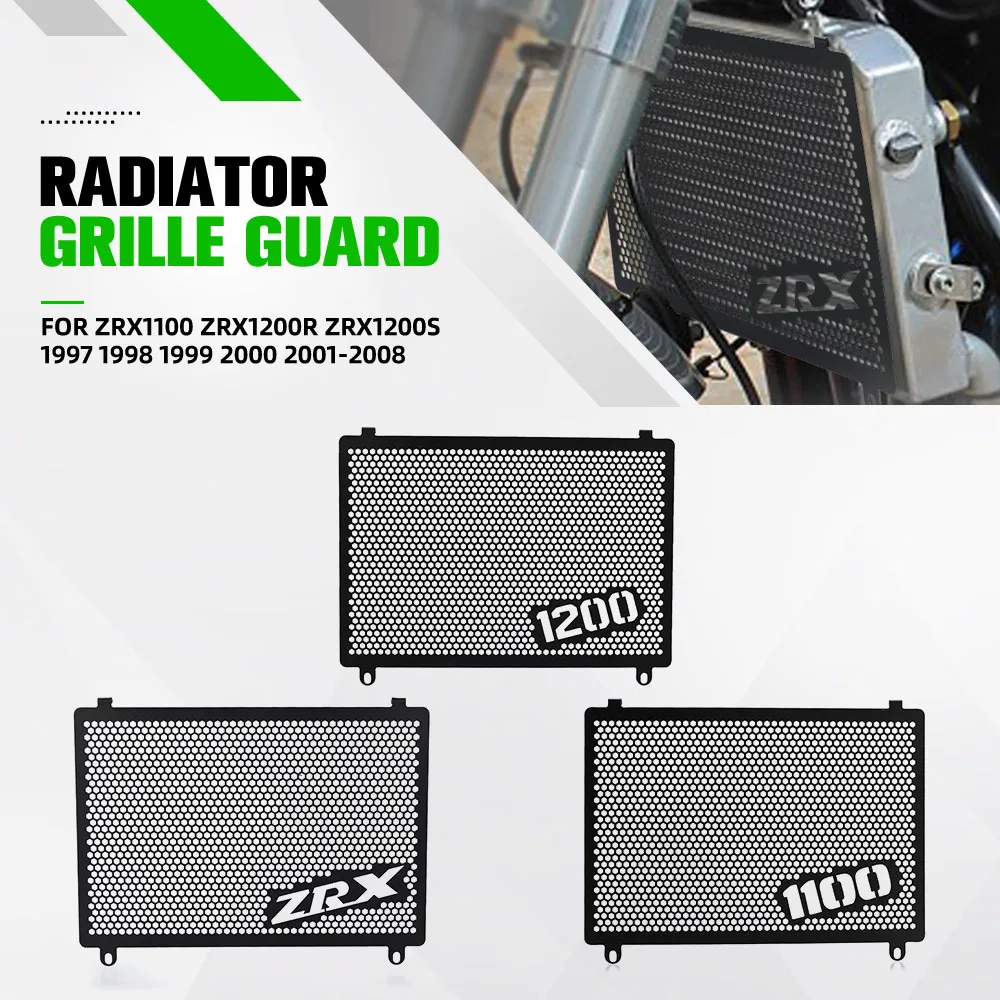 

FOR Kawasaki ZRX1100 ZRX1200R ZRX1200S 1997 1998 1999 2000 2001-2008 Radiator Grill Guard Cover Engine Cooling Protector