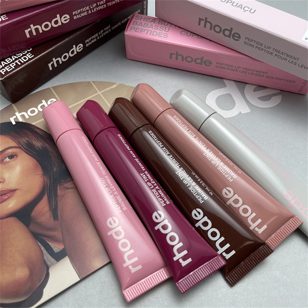 Rhode Lip Glossy Oil Plump Moisturizing Lip Glaze Cinnamon Roll Oil Long Lasting Salted Caramel Lipstick Care Products For Women