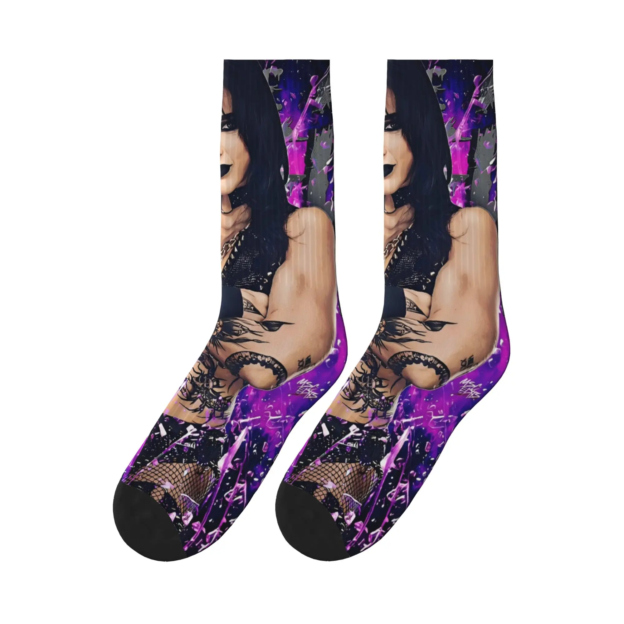 

Носки для профессионального рестлинга Rhea Ripley, индивидуальные носки в стиле Харадзюку, весенние нескользящие носки, мягкие дышащие носки для мужчин и женщин, для велоспорта