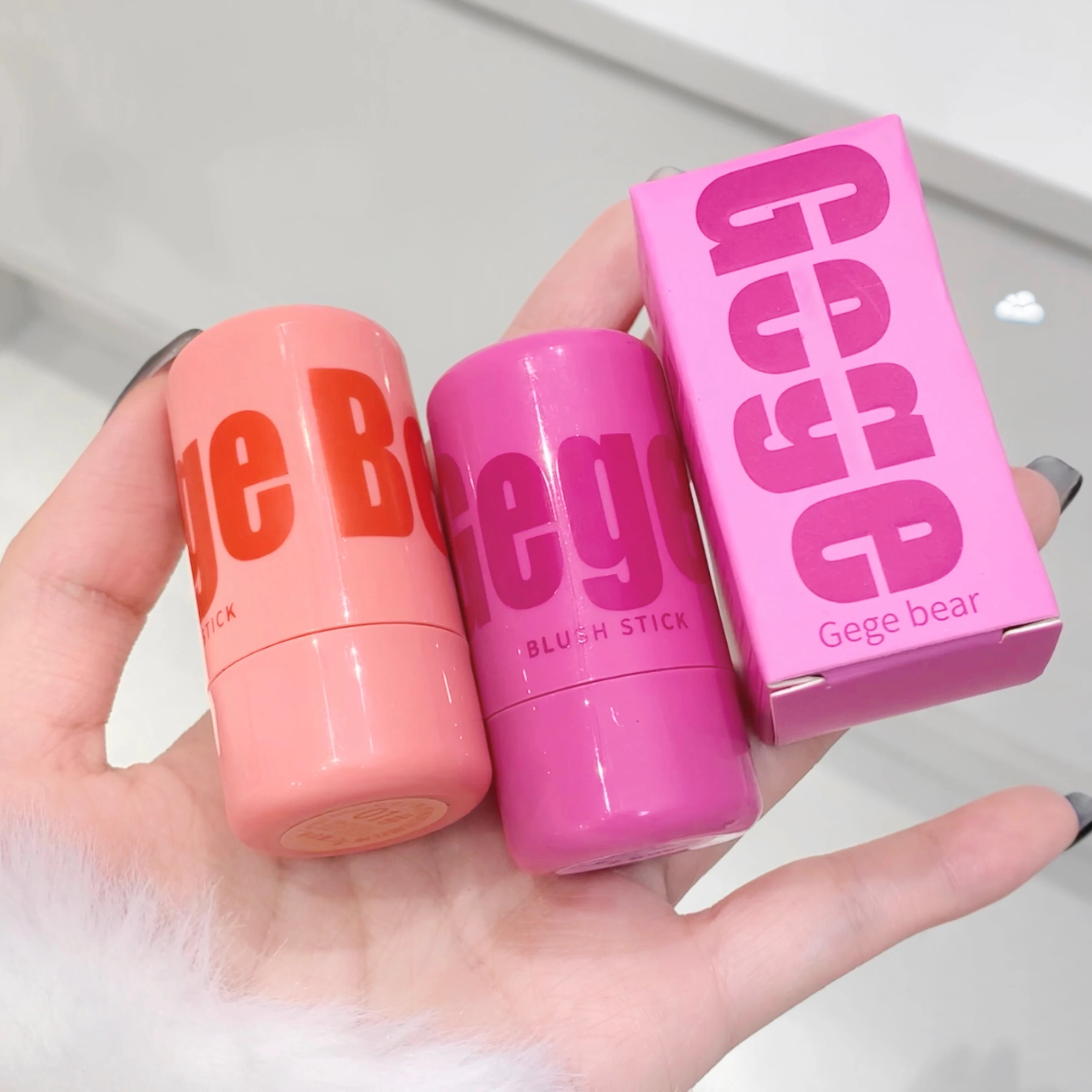 بودرة أحمر الخدود عصا جيلي بودرة أحمر الخدود حلوة وجميلة، مجموعة كريم بودرة أحمر الخدود المرطبة #2