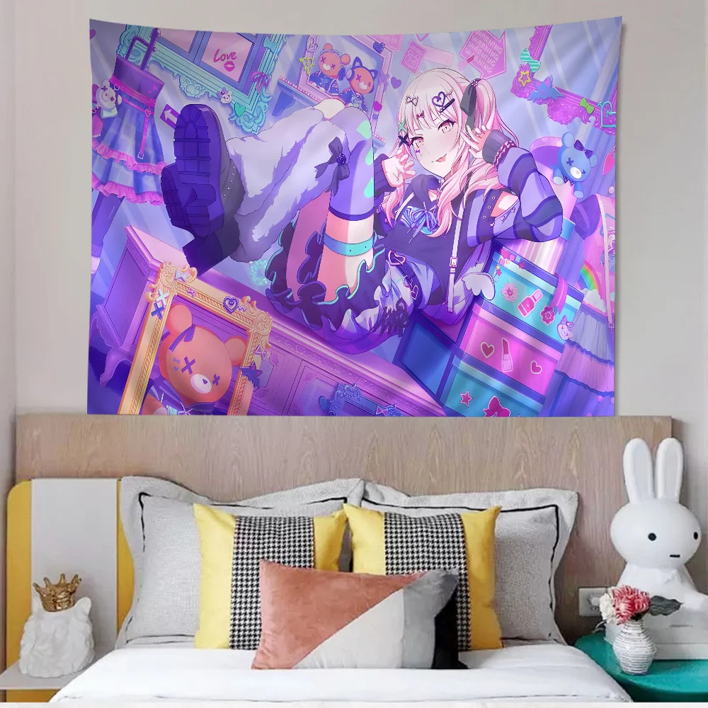 Project Sekai Cartoon Tapestry for Living Room Home Dorm Decor INS Home Decor