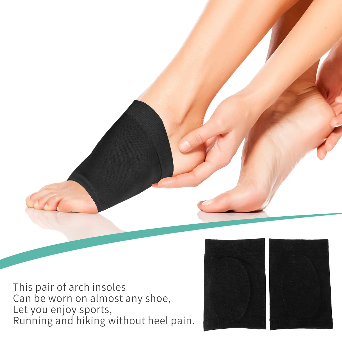 

Arch Support Insoles Orthopedic Foot Pads Ergonomic Relieve Pressure Balance Elastic Corrugated Thick No