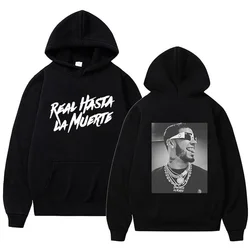 Anuel AA Hoodies Autumn Fleece Hoodie Men's Anuel AA Real Hasta La Muerte Printed Sweatshirts Rapper Loose Pullover Streetwear