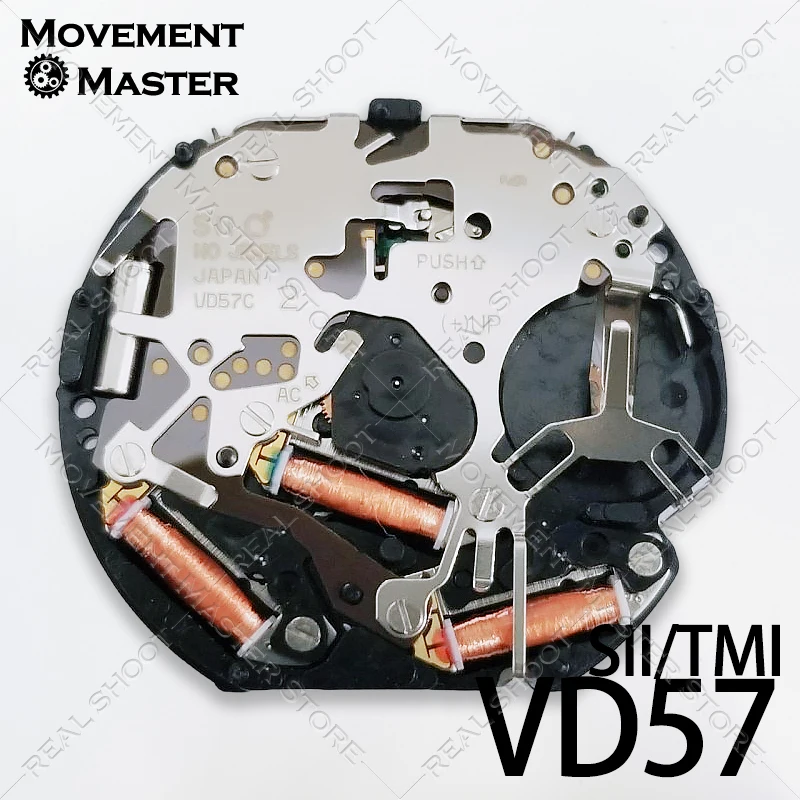 Original Watch Movement SII TMI VD57 VD57C Multifunction Quartz Chronograph 6 Hands Japan Made Watch Repair Replacement Parts