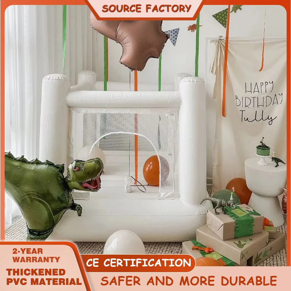 

Bounce House Mini Inflatable Castle for Kids 1~6 Years Old Birthday GiftPVC Toy Parties (Includes Blower) Safe Silent Mini City