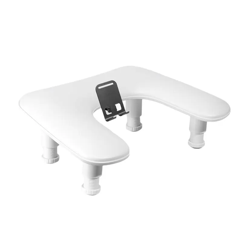 Arm Rest For Nails Tech,Manicure With U-Shaped Design, Rotating Phone Stand, And Height Adjustment White
