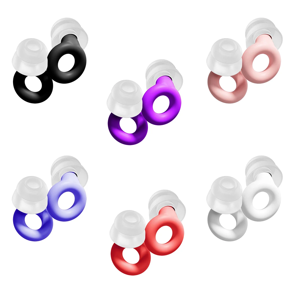 1Set Super Soft Reusable Ear Plugs for Sleeping Noise Reduction Hearing Protection Anti Noise Travel Work Sleep Aid