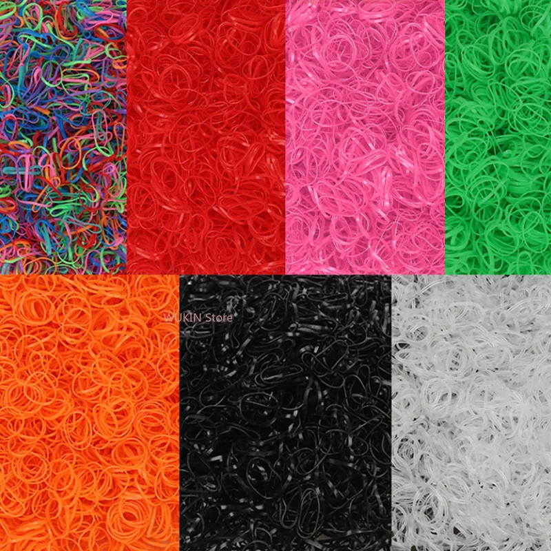 Black Transparent Mixcolor Rubber Bands High Elasticity Ponytail Holder Rubber Band Girls Hair Accessories MB-4024 Diameter 20mm