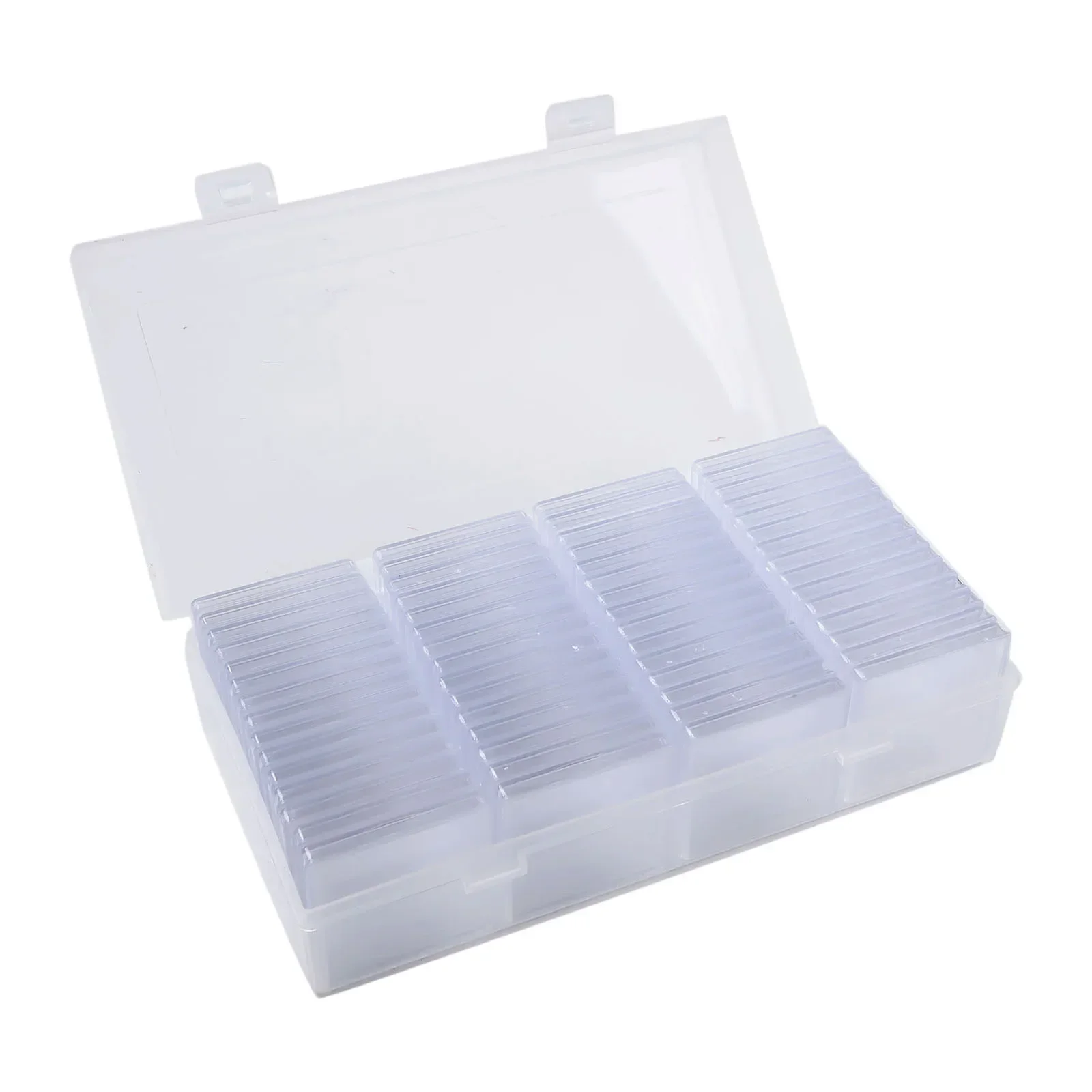 60Pcs Coin Storage Cases Holder Clear Plastic Round Box For Coin Collection Storage Box 20-40mm Coin Collection Container