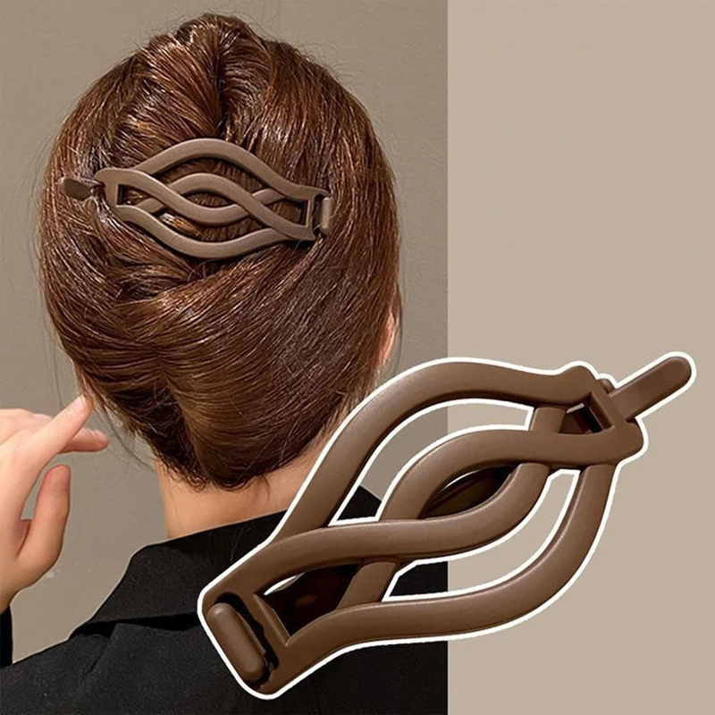 1 Stuk Haarspeld Twisted Clip Retro Haar Clip Haar Styling Tool Gesp Vrouwen Haaraccessoires Paardenstaart Clip Rug Hoofd