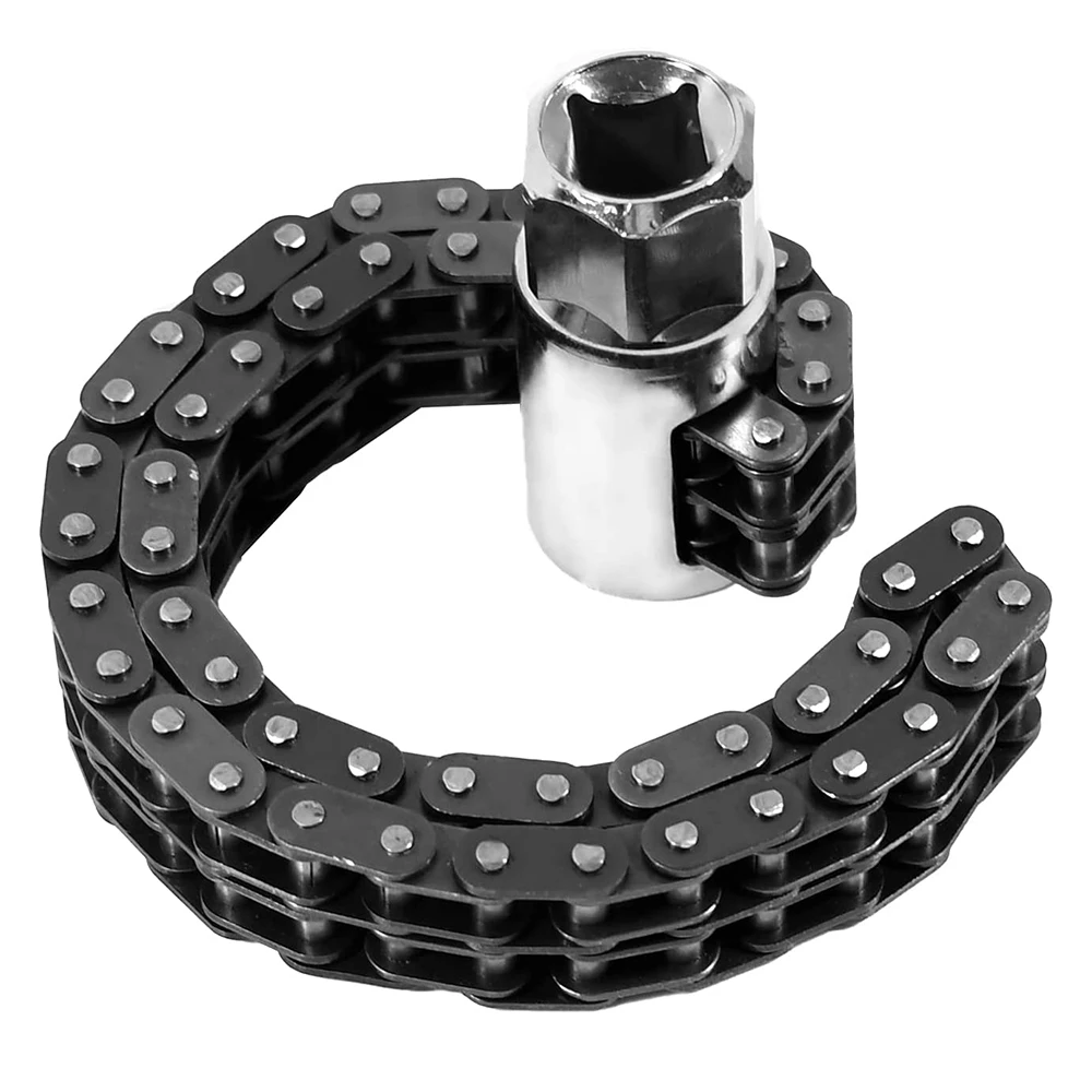 

14CM Heavy-Duty Chain Oil Filter Wrench 52-Section Double Chain Wrench Machine for Repairing Car Oil Filters