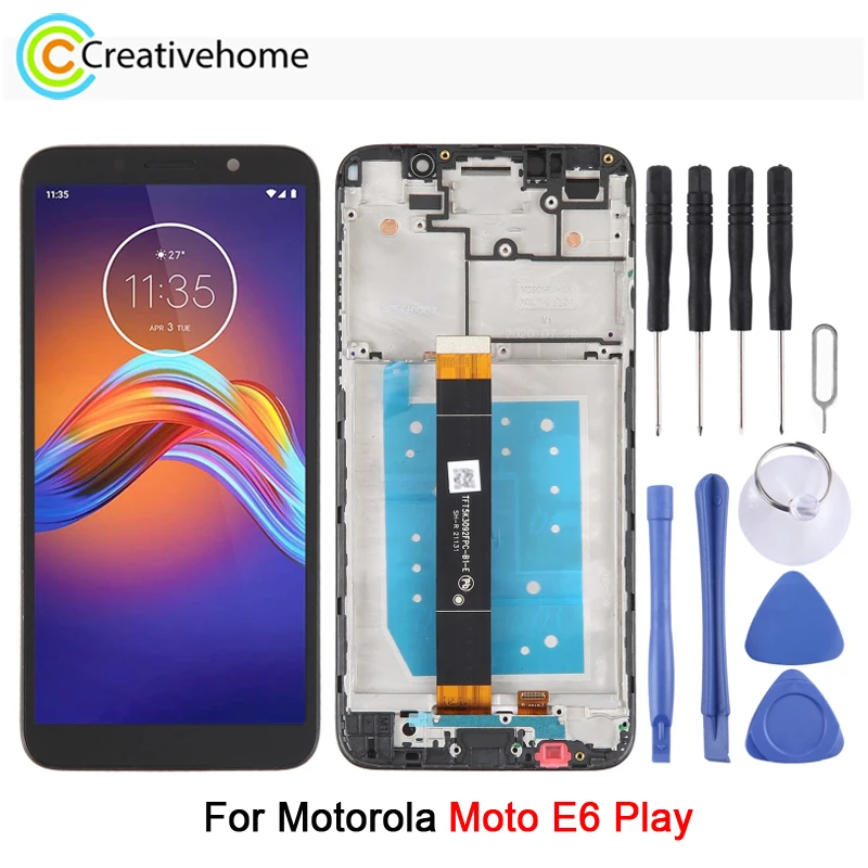 

5.5-inch LCD Screen with Frame For Motorola Moto E6 Play XT2029 Phone Display Touch Panel and Digitizer Full Assembly Spare Part