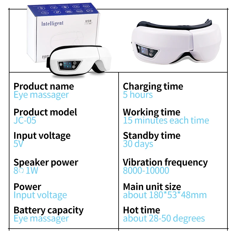 Portable Smart Vibration Eye Massager Eye Care Tool Airbag Compress Bluetooth Music Eye Massage Eye Relax Fatigue Sleepping Tool view 3