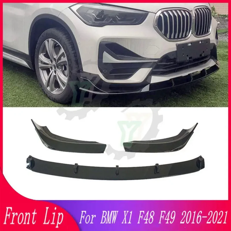 

For BMW X1 F48 F49 front bumper lip spoiler splitter diffuser body modification accessories 2016-2022