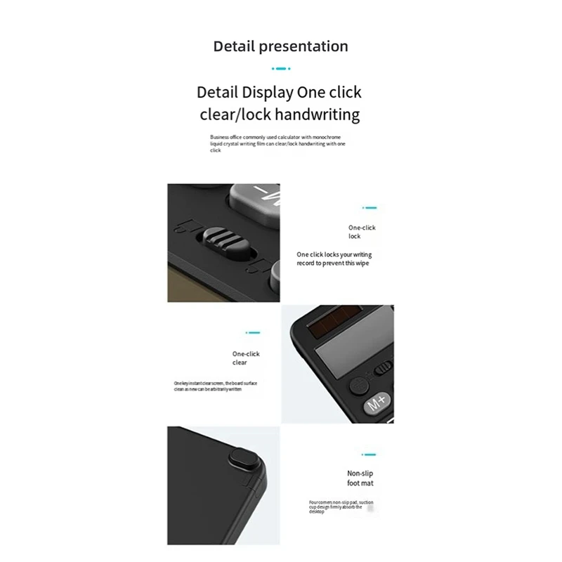 ZH70 Handwriting Tablet Desktop Calculator Financial Accounting Calculator Office Writing Draft Memo Handwriting Tablet Durable