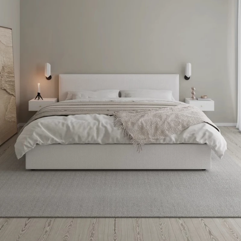 

Nightstands Headboard Bed Storage Nordic Frame Lounge Bed Bedroom Double Queen Size Mobili Per La Casa House Accessories