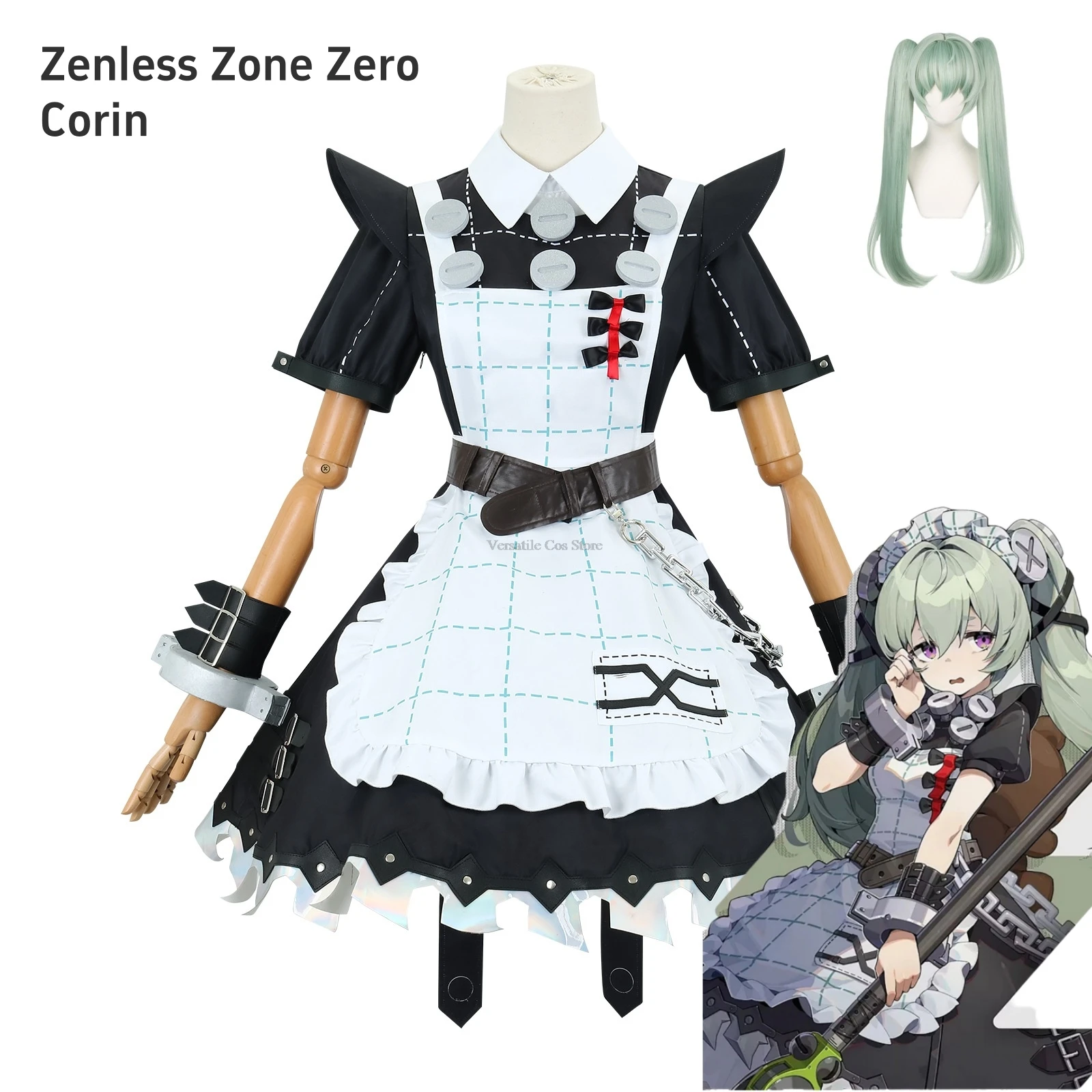 

Corin Cosplay New Game Costume Zenless Zone Zero Corin Sexy Uniform Cos Women Dress Corin Wickes Cos Wig Halloween Costumes