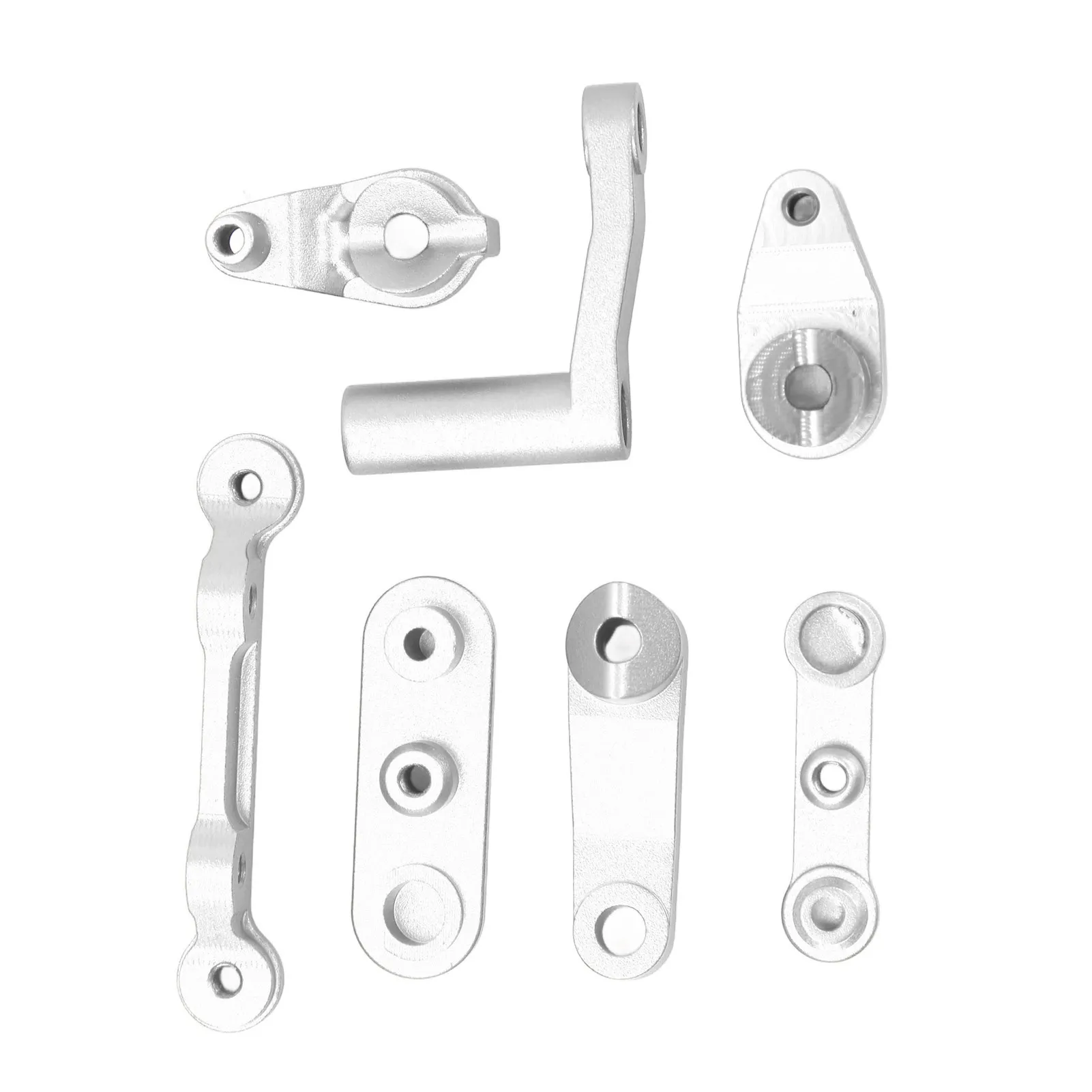 Ensemble de direction RC en métal de qualité supérieure, pièce de mise à niveau en alliage d'aluminium, ensemble de manivelle de direction RC pour voitures LOSI Baja Rey Rock Rey 1/10 RC