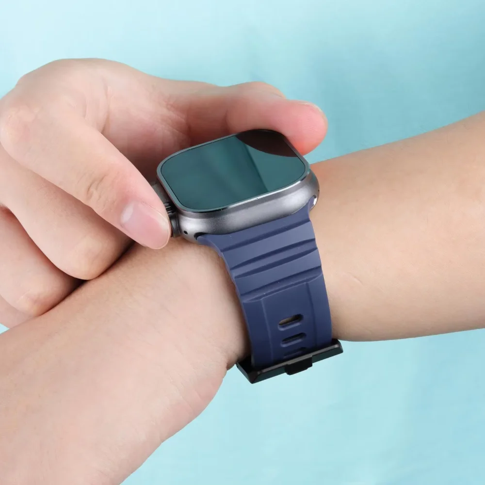 Apple Watch Ultra 2 49mm 44mm 45mm 46mm、iWatch Series 10 9 8 7 6 5 SE 4 3 2 1対応 シリコンストラップ/スポーツバンド