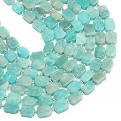 8x12mm Rectangle Shape Beads Natural Amazonite Stone Beads for Jewelry Making Diy Bracelet Necklace Beading Accessories