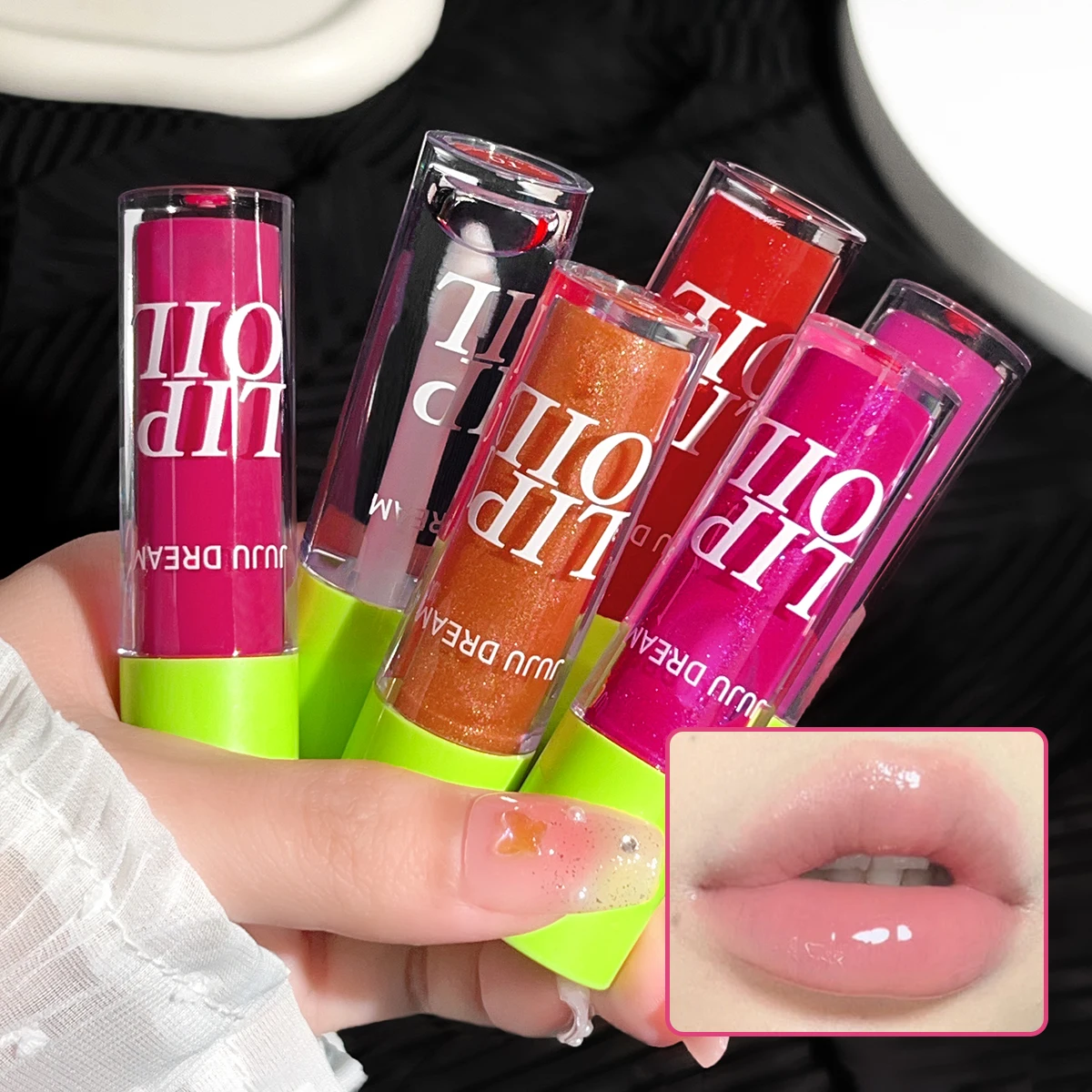 すべての肌タイプに対応するリップグロスセット,長持ち,保湿,退色防止,6色,イースターギフト