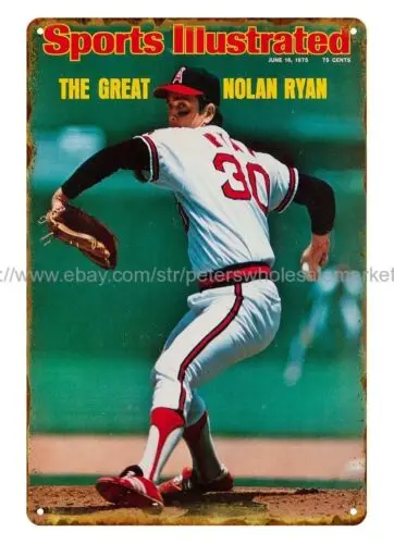 1975 baseball Nolan Ryan metal tin sign outdoor metal advertising wall art