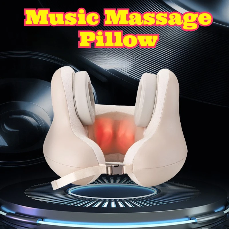 

Bluetooth Massage U Shaped Neck Pillow Music Sleep Portable Travel Airplane Headrest Cervical Support Comfort Relax Adults Trip