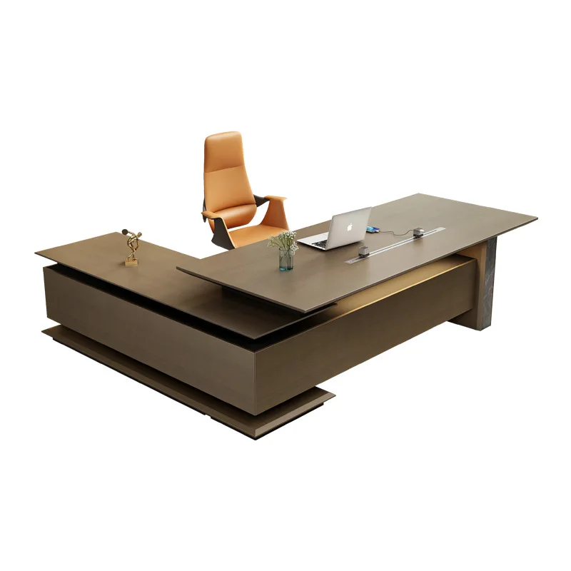

2025 new model the store desk boss simple modern president table office furniture light luxury manager large class supervisor