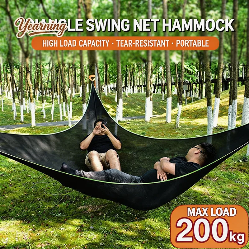 

New Portable Wide Durable Triangle Hammock High Load Bearing Outdoor Camping Hammock for Adults Family Travel