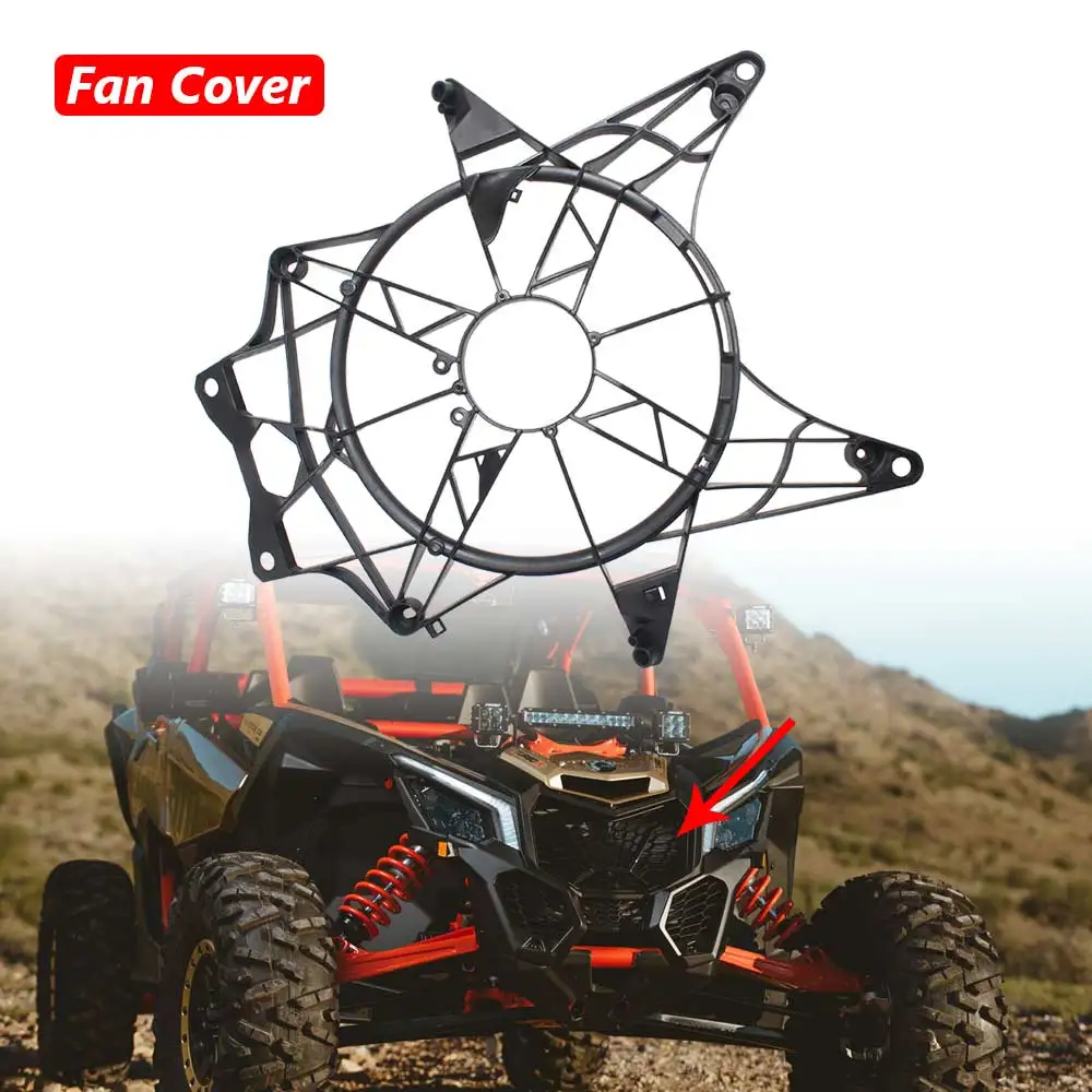 For Can-Am Maverick X3 MAX R RR 2017-2023 UTV Accessories Off-Road Fan Cover Bracket Holder Cooling Radiator Protection Guard
