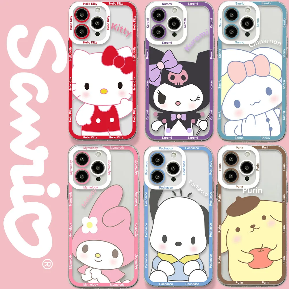 Hellos Kittys Kuromis Phone Case For iPhone 15 14 13 12 Mini 11 Pro Max X XR XS SE20 7 8 Plus Soft Silicone Transparent Cover