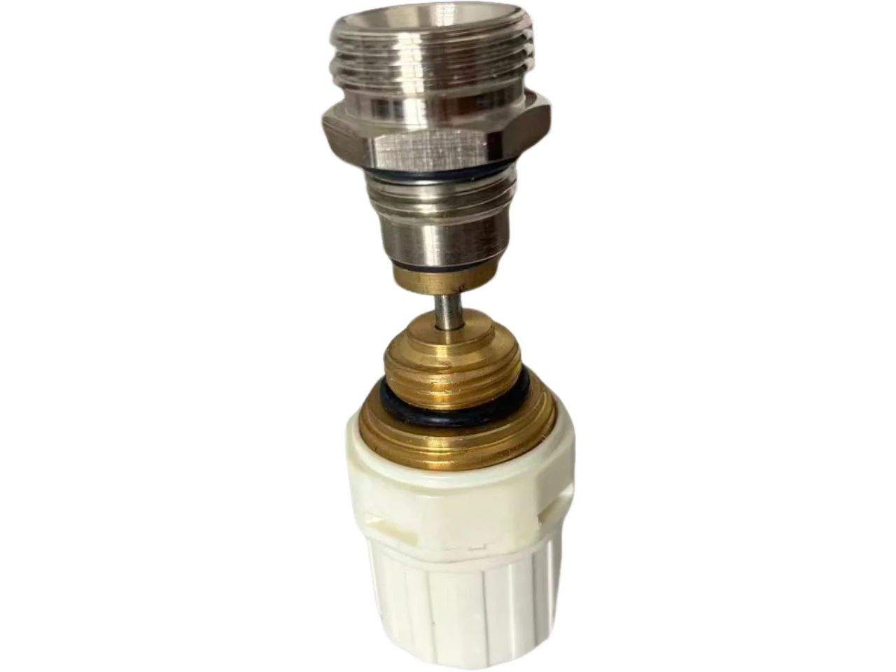 Floor heating valve core brass set automatic spring return needle valve for manifold and return pipe for temperature management