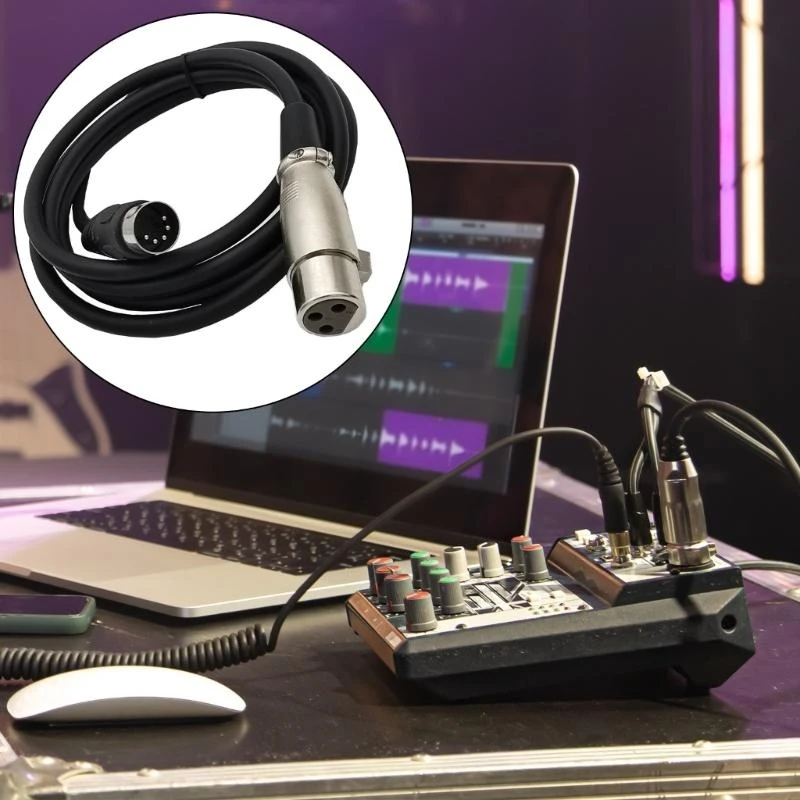 DXAB Long Last MIDIto XLRAdapter Cable DIN 5Pin to XLRCable for Audios Applications