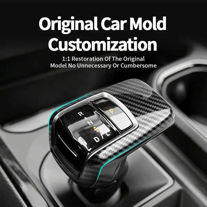 

For Chevrolet Silverado (2022-2023) Carbon Fiber Center Console Gear Shift Knob Cover Anti Scratch Car Interior Tuning Accessory