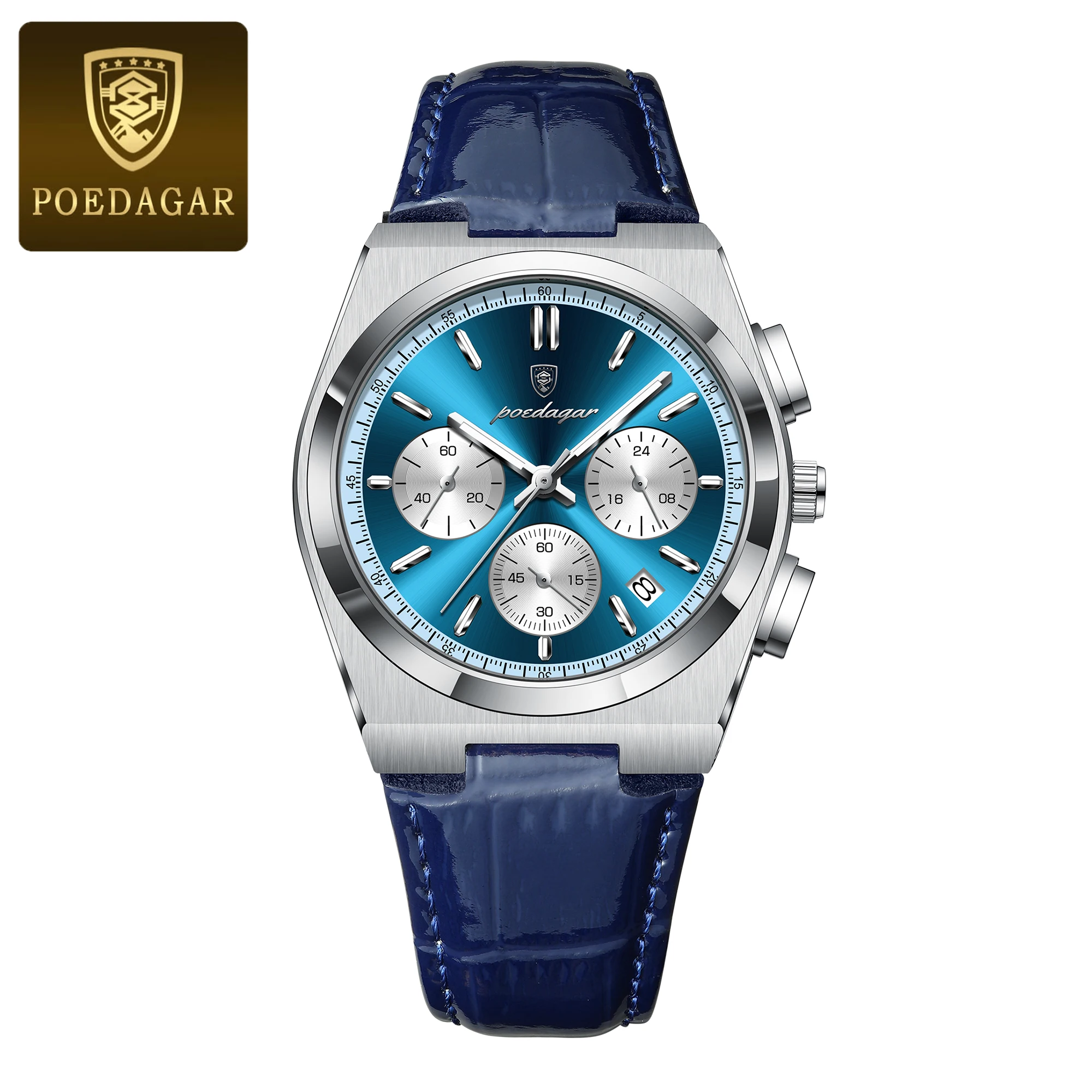 Men's Trendy Luminous Chronograph Watch, Waterproof