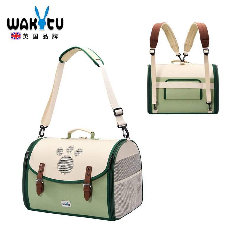 Multifunctional outdoor pet nest, portable single-shoulder portable double-shoulder large-capacity pet backpack
