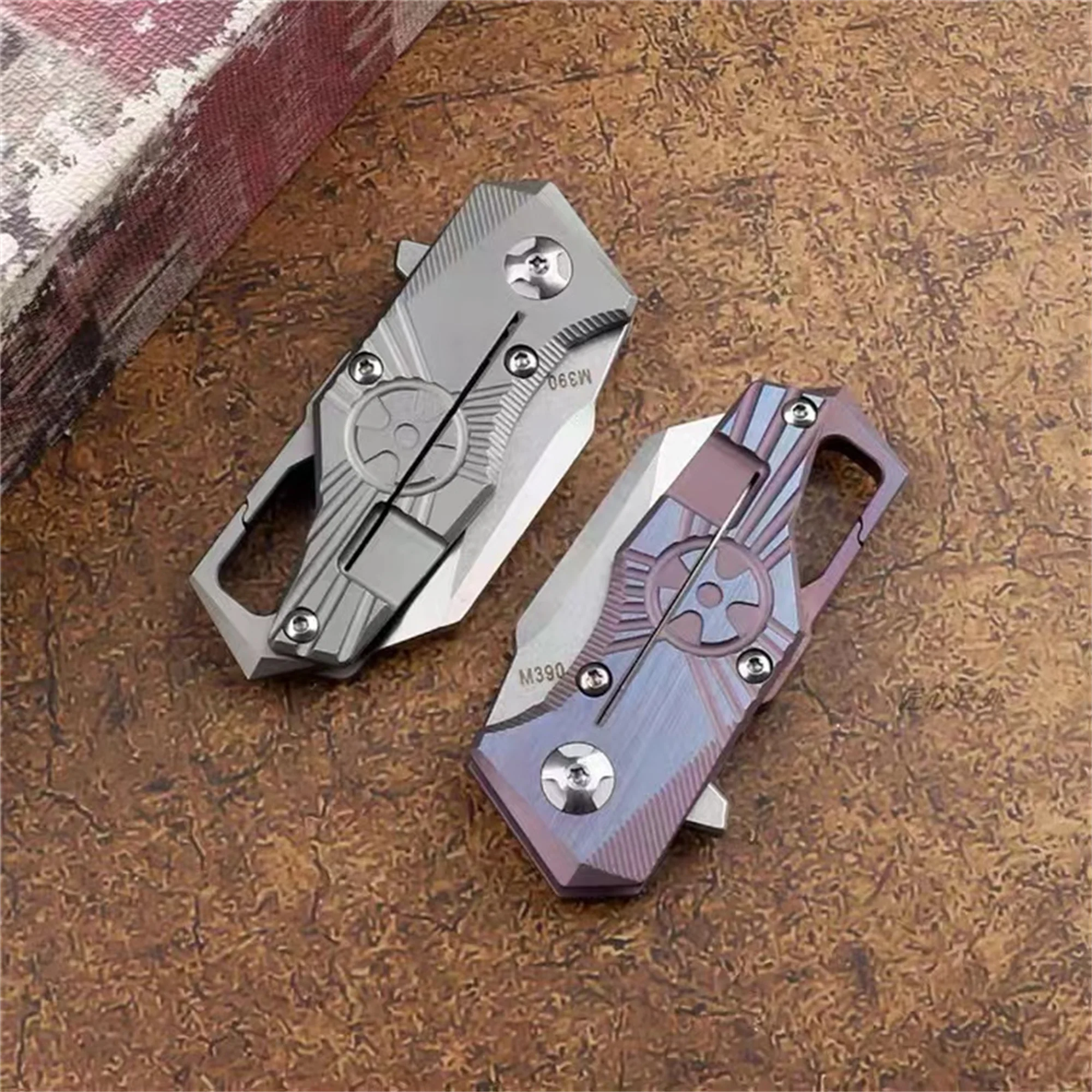 Titanium alloy Mini knife M390  Pocket   Knife EDC Outdoor Multi-function Tool