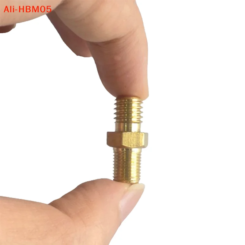 (HB05)1PC Air Compressor Tank Fill Valve Hexagonal Brass Tank Fill Valve M8/M10 Threaded Valve Core DIY Accessory