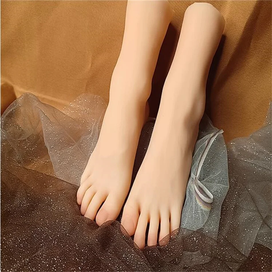 

Female Child Foot Mannequin Doll, Body Blood Vest, Silica Gel,Photography Silk Stockings, Jewelry Model,Soft, A025,1Piece