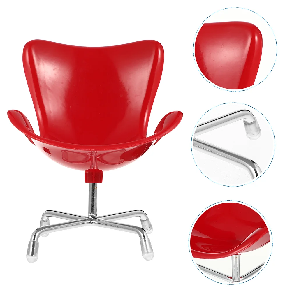 

2 Pcs Egg Chair Armchair Miniature Kids House Backrest Swivel Toy Model Accessory Baby Furniture