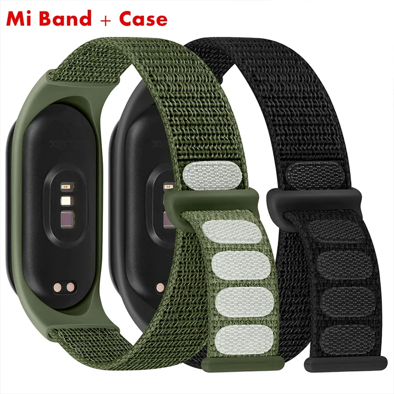 Nylonowa pętla Mi band 4 5 6 pasek wymienny miękki regulowany pasek na nadgarstek Pulsera correa do Xiaomi Mi band 3 4 5 6 7 bransoletka