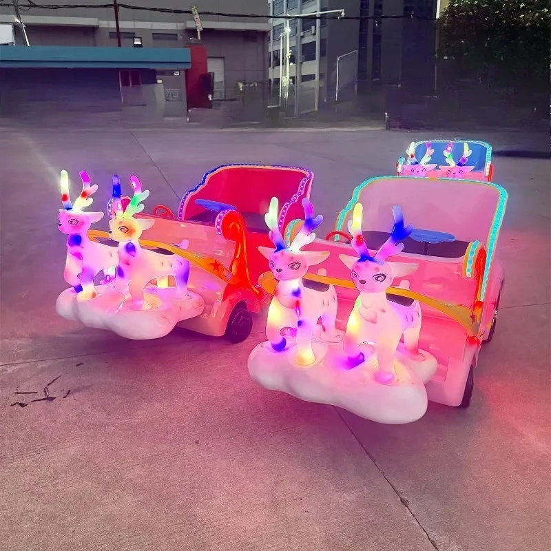 48V large wheel playground facilities children's car square luminous electric bumper car