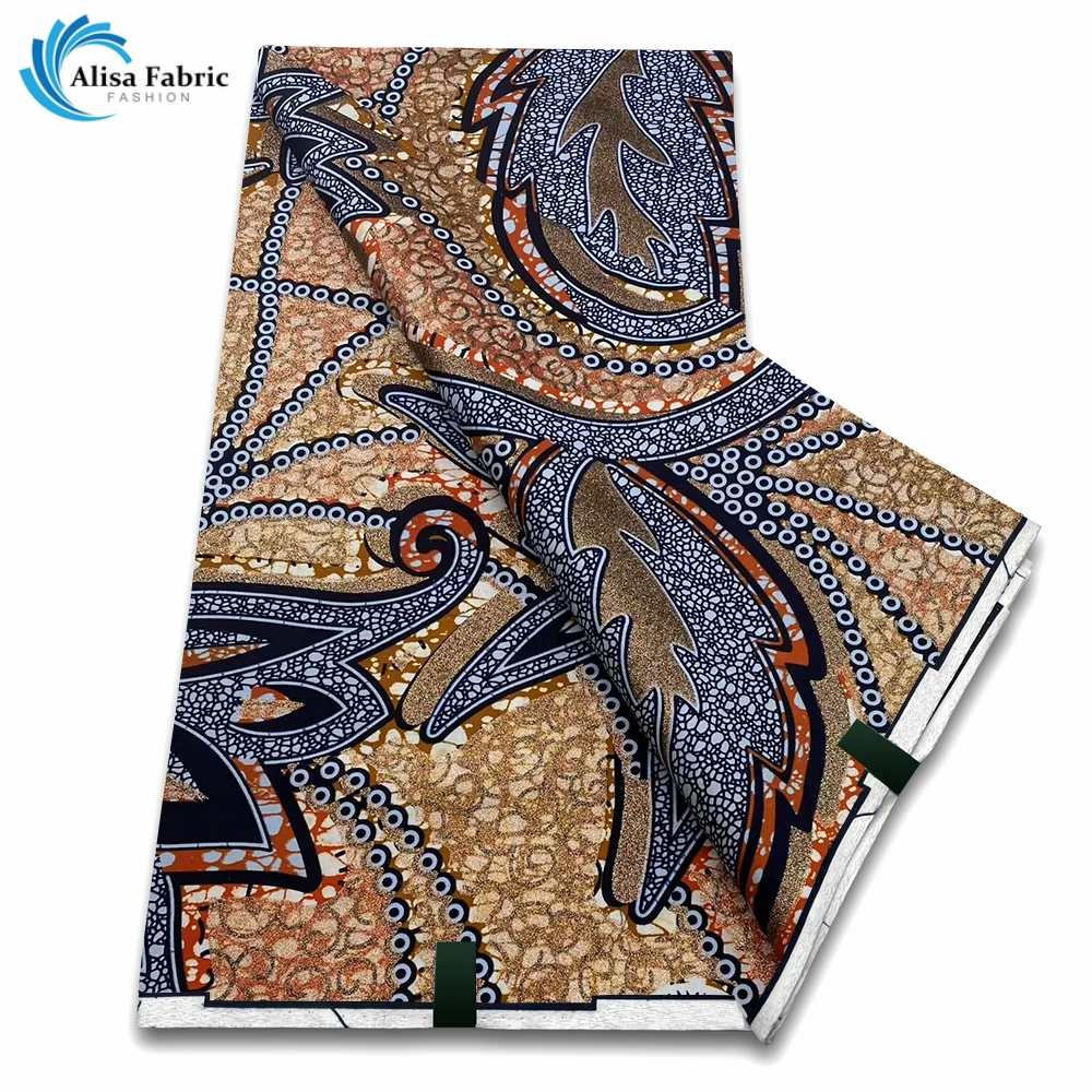 

Grand Super 100% Cotton African Wax Fabric High Quality Wax Print Ankara Fabric For Sewing 6yards Women Fabric VLS205