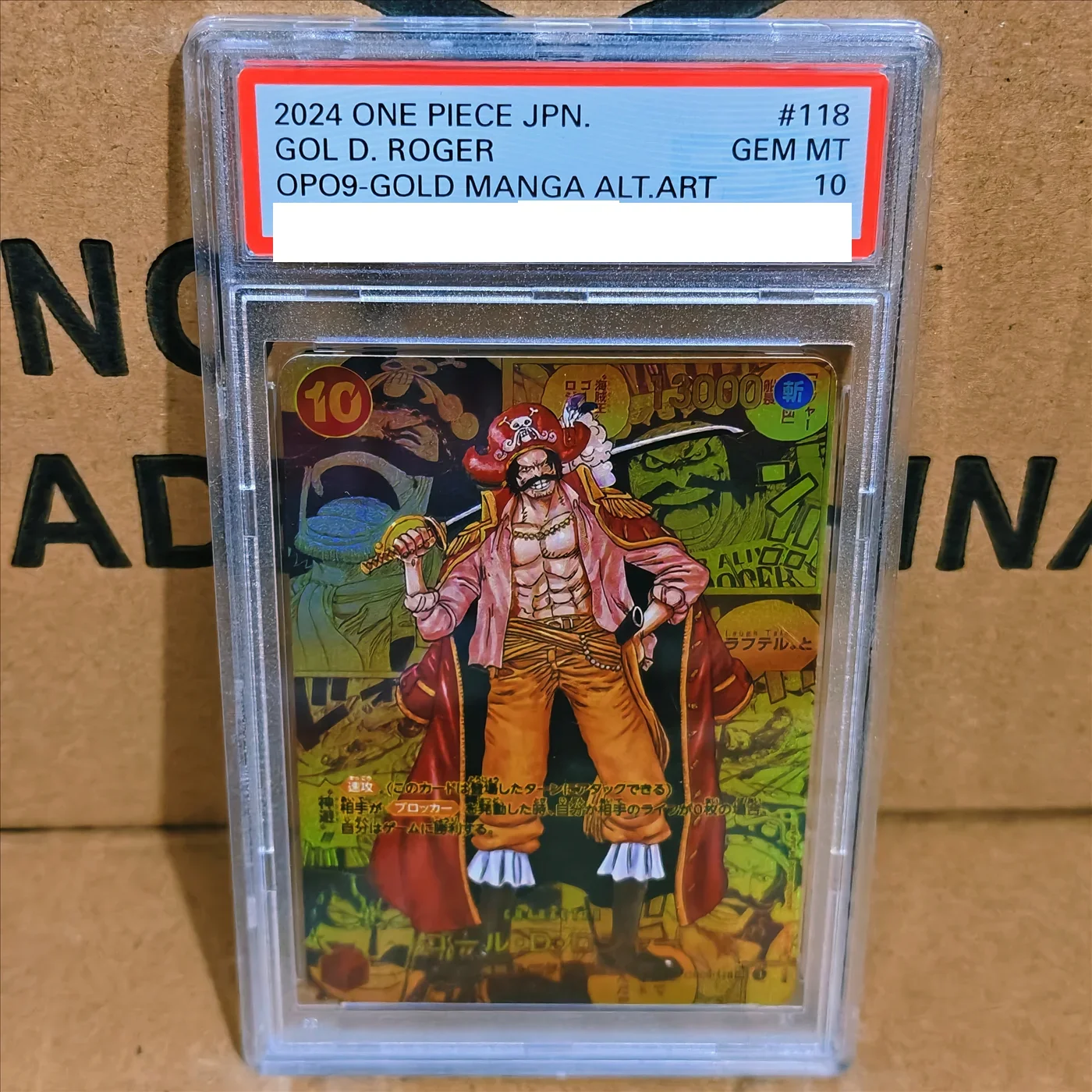 DIY Collection Card Rating Card OP09 #118 GOL D. ROGER GOLD MANGA ALT ART GEM MT Copy 10Points Anime Collectible Card Gift Toy