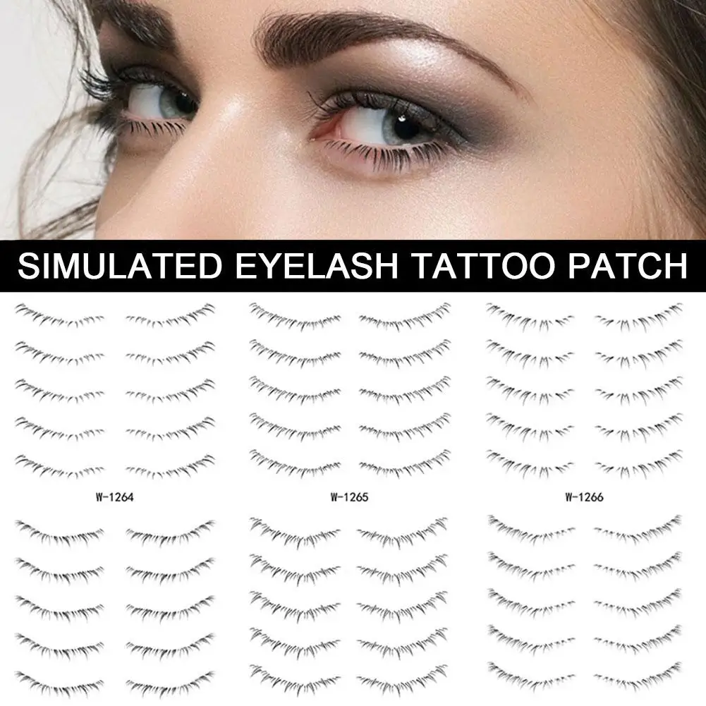 

Lower Eyelash Tattoo Patch Flat Lazy Makeup Tool Enlarge Your Sticker Tattoo Beauty Symmetrical Eyes Disposable Tool Eyelas M5Z3