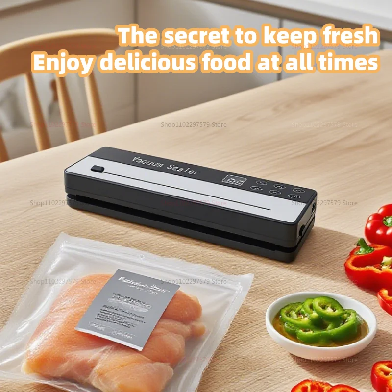 강력한 흡입력을 갖춘 진공 밀봉기, 신선 보관을 위한 식품 보호 도구, 가정용 주방을 위한 간편한 작동 밀봉 시스템