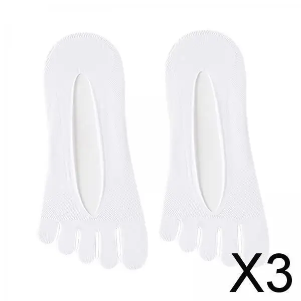 

Женские повседневные летние носки с пятью пальцами, тонкие нескользящие чулочно-носочные изделия со скрытой подкладкой для обуви с низким вырезом