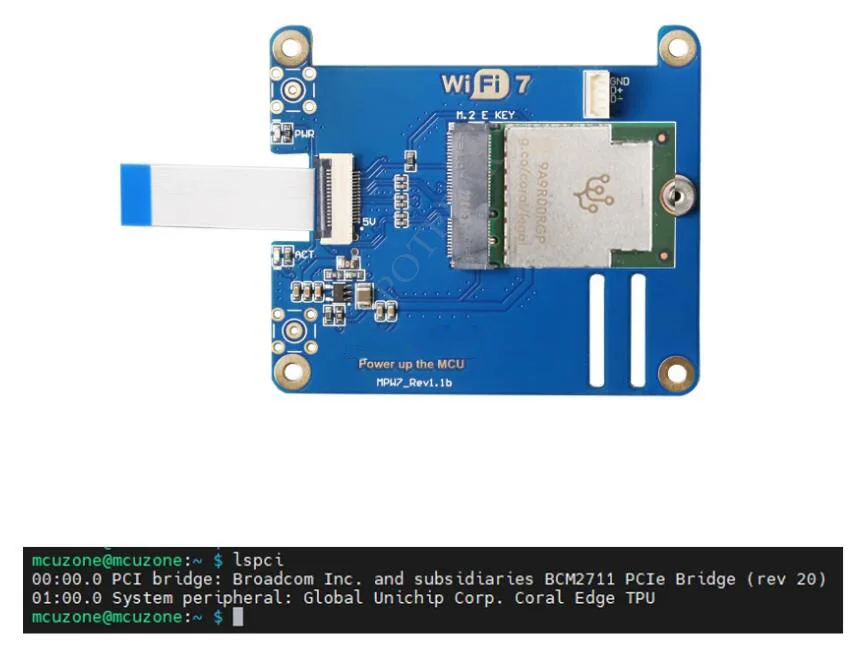 Imagem -04 - Pcie para Wifi Placa Adaptadora Placa de Expansão para Framboesa pi Google Tpu Be200 Ax210 ai